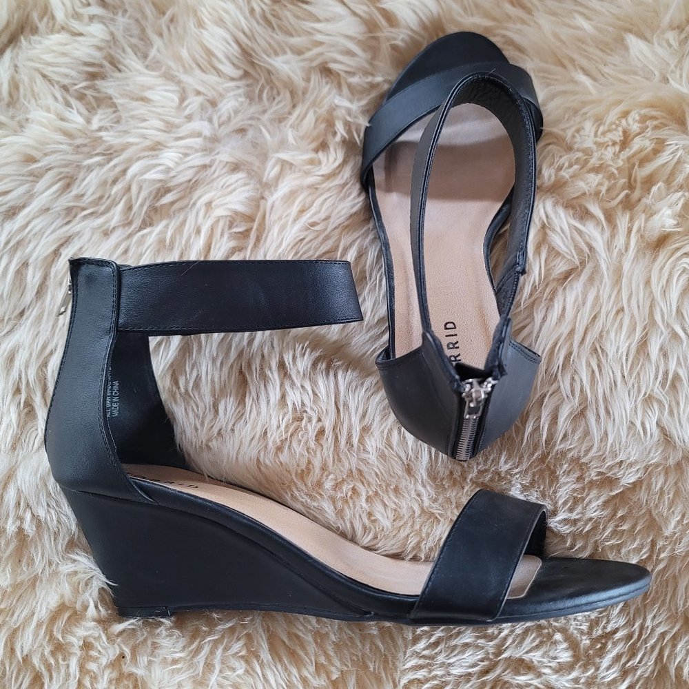 Black Torrid Wedge Heels With Zipper